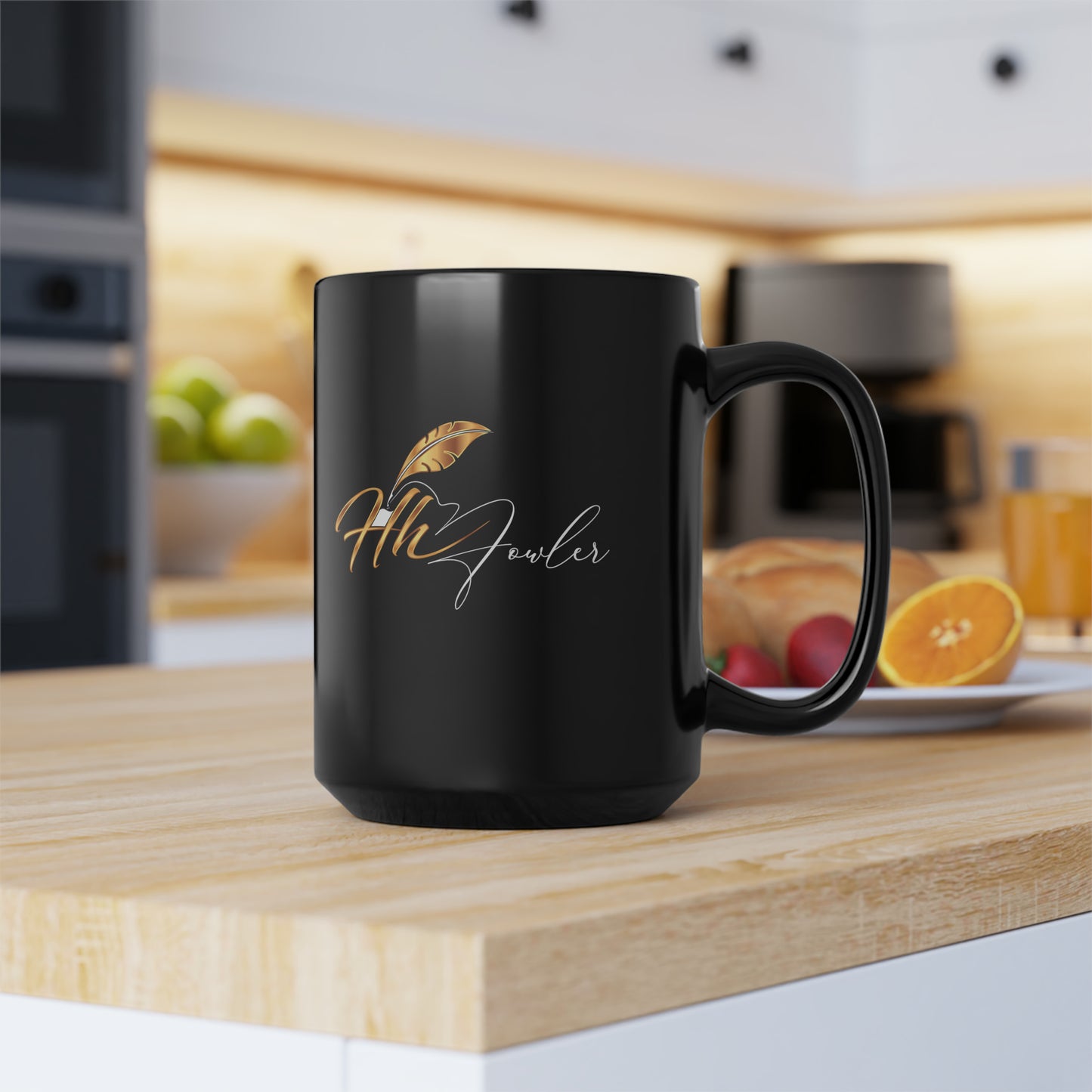 H H FOWLER SIGNATURE (BLACK) MUG15oz