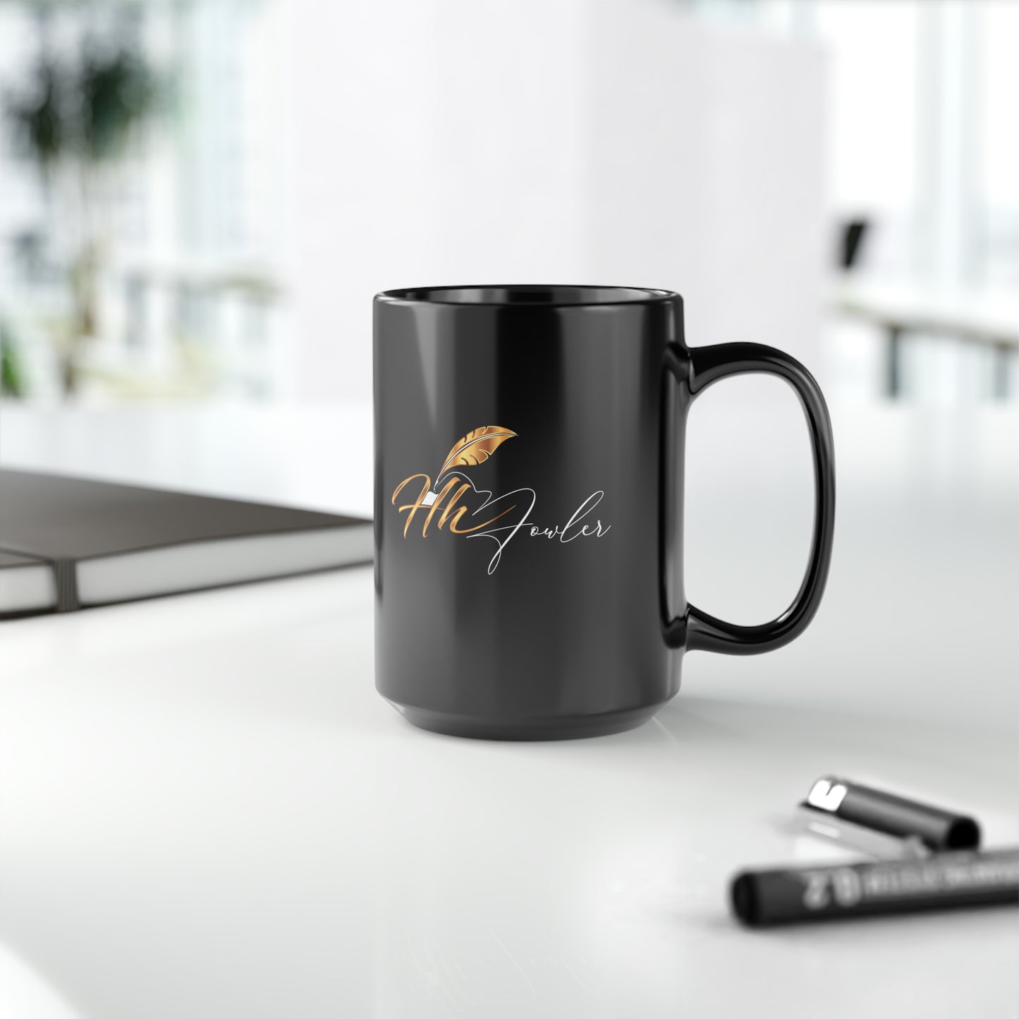 H H FOWLER SIGNATURE (BLACK) MUG15oz